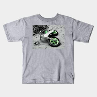 Green Wheels and Black Tyres Kids T-Shirt